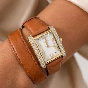 Michael Kors Leather Wrap Watch